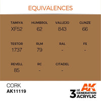 AK Interactive AK11119 Cork Acrylic Paint 17ml (3rd Generation)