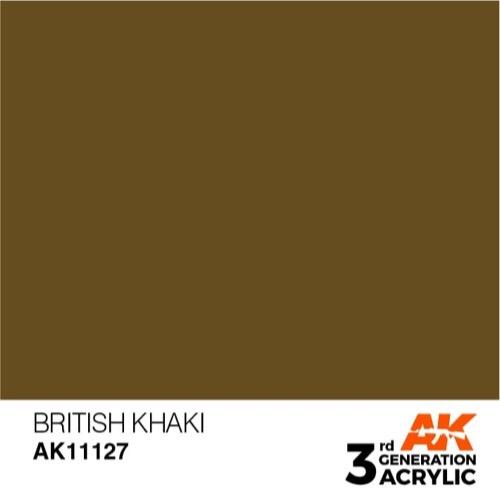 AK Interactive AK11127 British Khaki Acrylic Paint 17ml (3rd Generation)