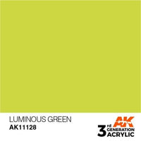 AK Interactive AK11128 Luminous Green Acrylic Paint 17ml (3rd Generation)