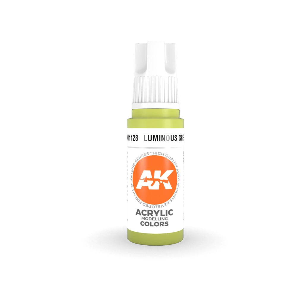 AK Interactive AK11128 Luminous Green Acrylic Paint 17ml (3rd Generation)