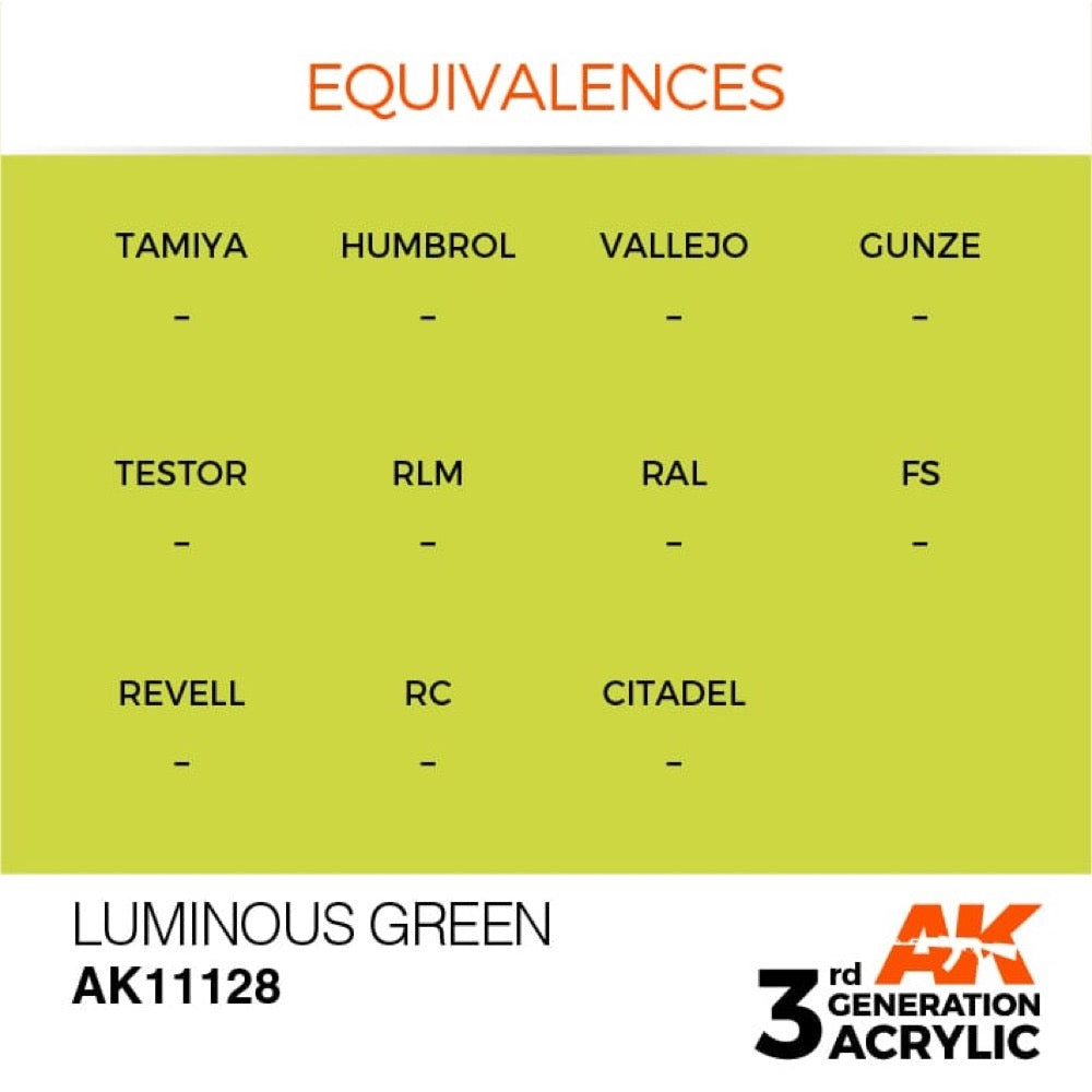 AK Interactive AK11128 Luminous Green Acrylic Paint 17ml (3rd Generation)