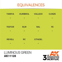 AK Interactive AK11128 Luminous Green Acrylic Paint 17ml (3rd Generation)