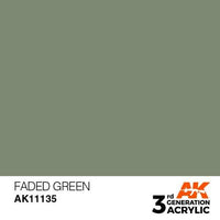 AK Interactive AK11135 Faded Green Acrylic Paint 17ml (3rd Generation)