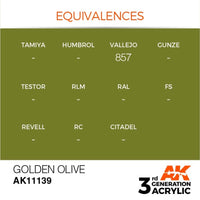 AK Interactive AK11139 Golden Olive Acrylic Paint 17ml (3rd Generation)