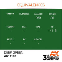AK Interactive AK11142 Deep Green Intense Acrylic Paint 17ml (3rd Generation)