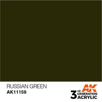 AK Interactive AK11159 Russian Green Acrylic Paint 17ml (3rd Generation)
