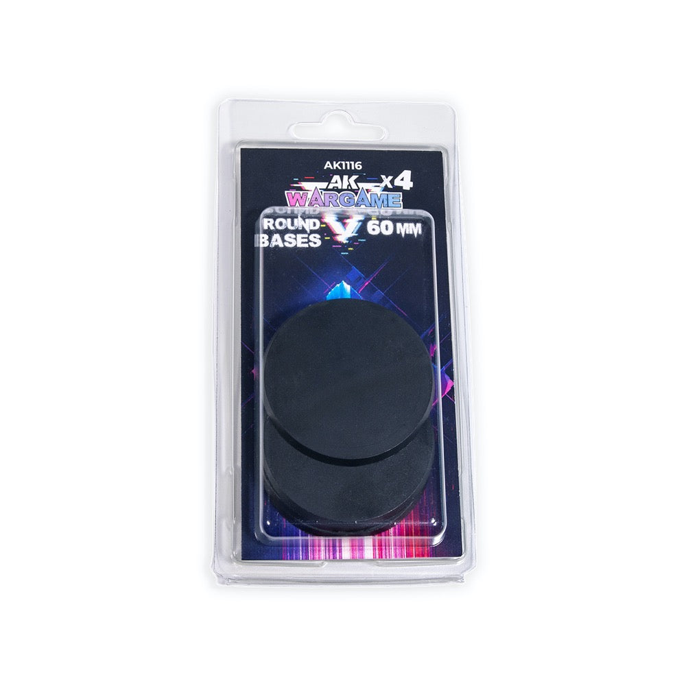 AK Interactive 1116 Round Bases 60mm x 4 units