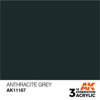 AK Interactive AK11167 Anthracite Grey Acrylic Paint 17ml (3rd Generation)