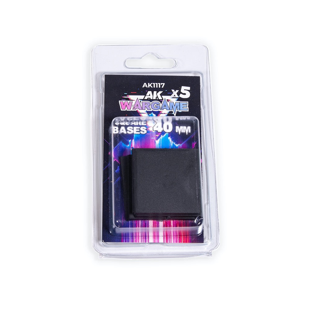 AK Interactive 1117 Square Bases 40x40mm x 5 units