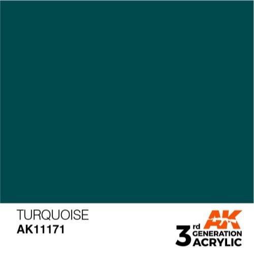 AK Interactive AK11171 Turquoise Acrylic Paint 17ml (3rd Generation)