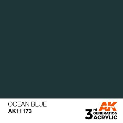 AK Interactive AK11173 Ocean Blue Acrylic Paint 17ml (3rd Generation)