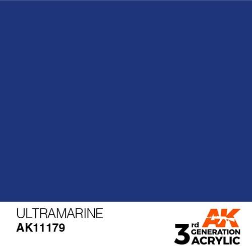 AK Interactive AK11179 Ultramarine Acrylic Paint 17ml (3rd Generation)