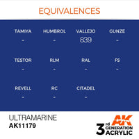AK Interactive AK11179 Ultramarine Acrylic Paint 17ml (3rd Generation)