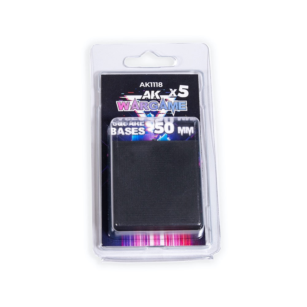 AK Interactive 1118 Square Bases 50x50mm x 5 units