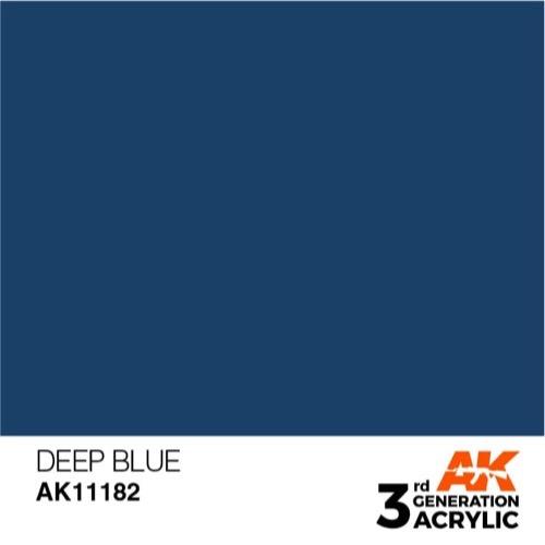 AK Interactive AK11182 Deep Blue Intense Acrylic Paint 17ml (3rd Generation)
