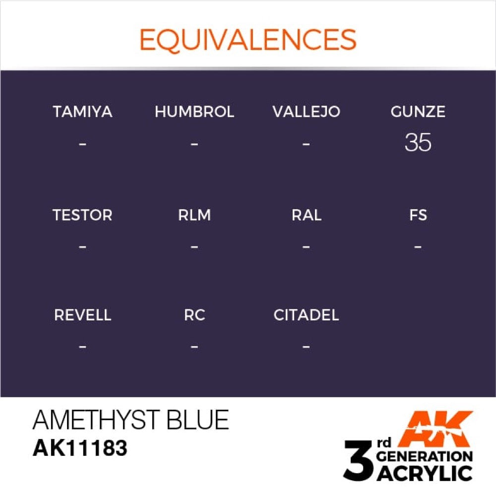 AK Interactive AK11183 Amethyst Blue Acrylic Paint 17ml (3rd Generation)