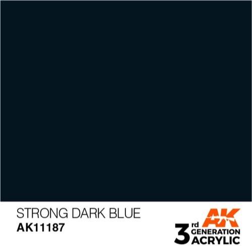 AK Interactive AK11187 Strong Dark Blue Acrylic Paint 17ml (3rd Generation)