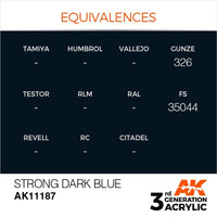 AK Interactive AK11187 Strong Dark Blue Acrylic Paint 17ml (3rd Generation)