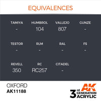 AK Interactive AK11188 Oxford Acrylic Paint 17ml (3rd Generation)