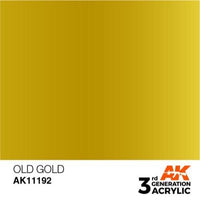 AK Interactive AK11192 Metallic Old Gold Acrylic Paint 17ml (3rd Generation)