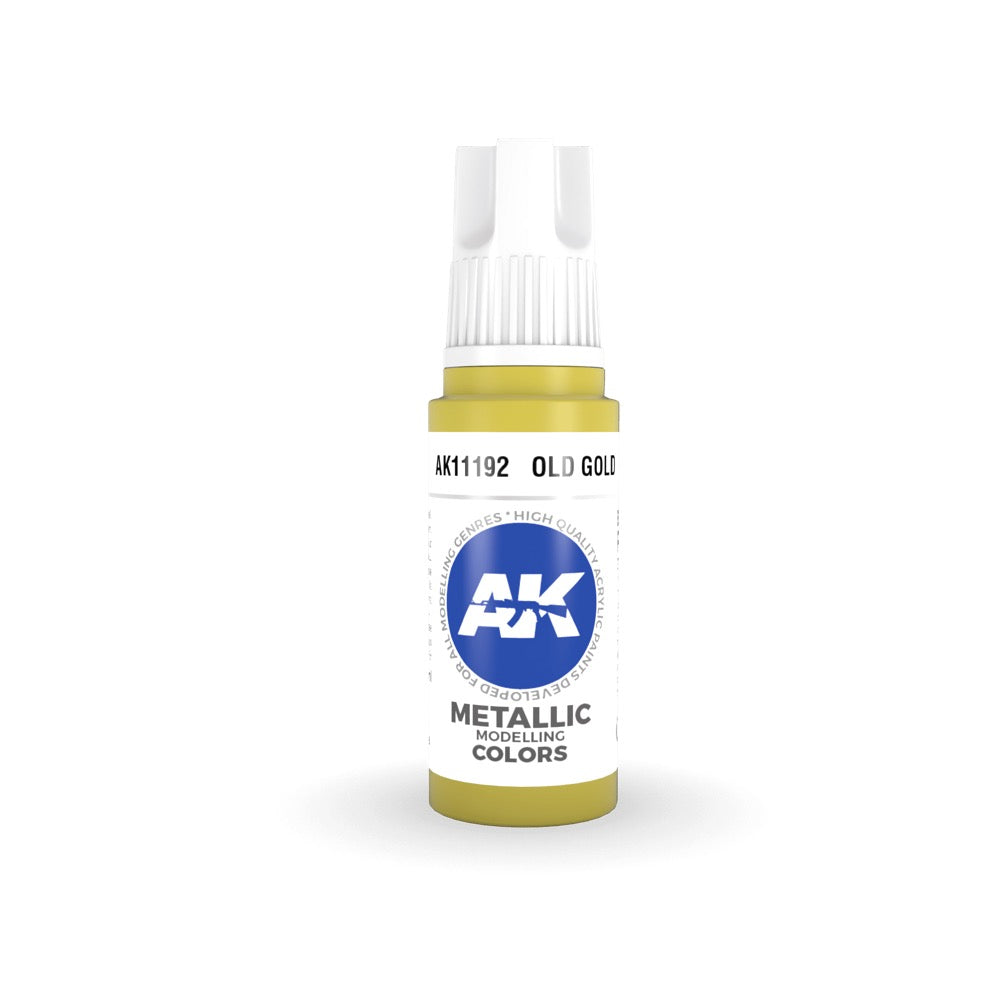 AK Interactive AK11192 Metallic Old Gold Acrylic Paint 17ml (3rd Generation)