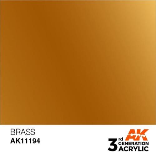AK Interactive AK11194 Metallic Brass Acrylic Paint 17ml (3rd Generation)