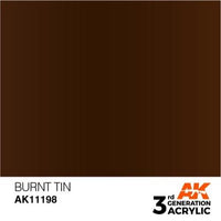 AK Interactive AK11198 Metallic Burnt Tin Acrylic Paint 17ml (3rd Generation)