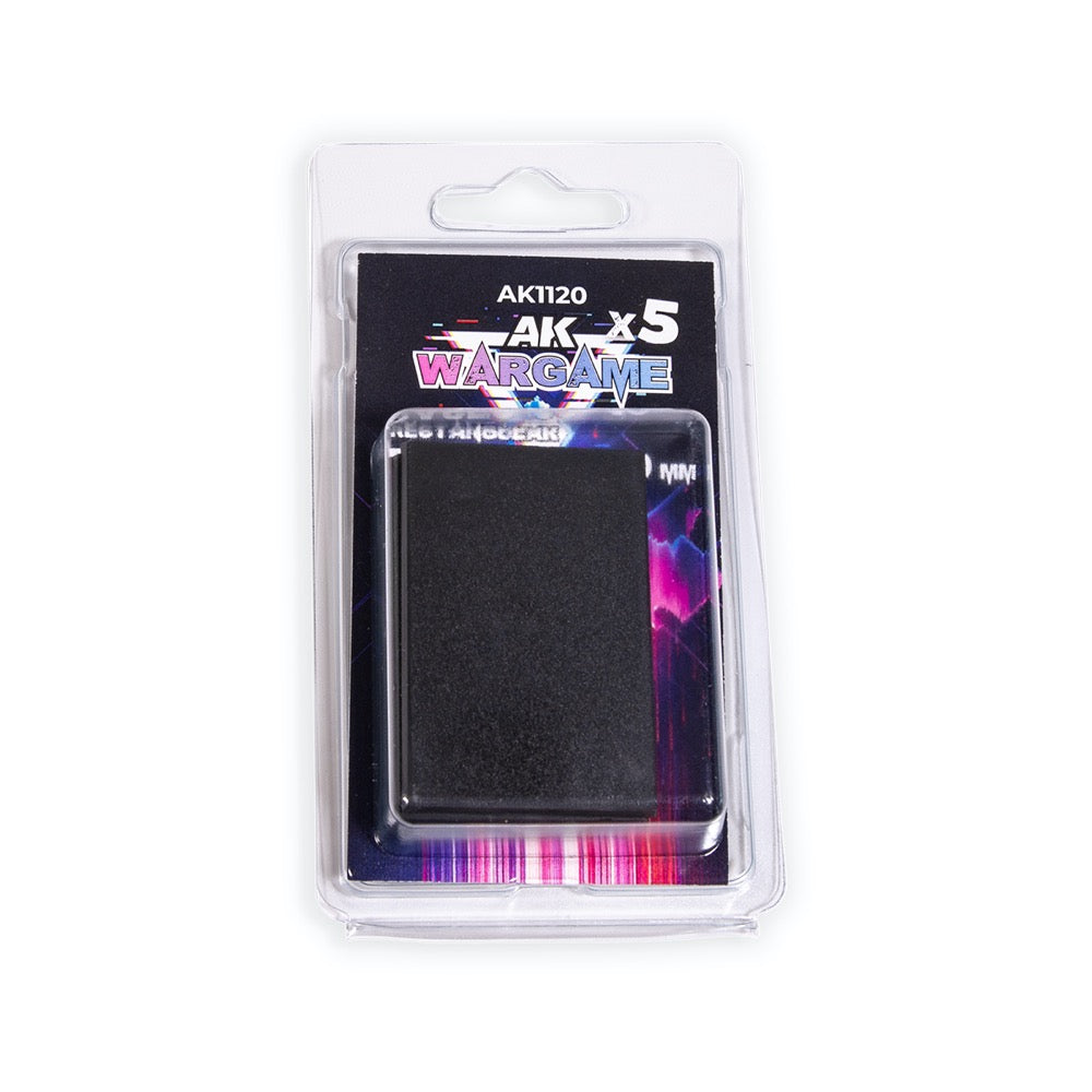 AK Interactive 1120 Rectangular Bases 60x40mm x 5 units