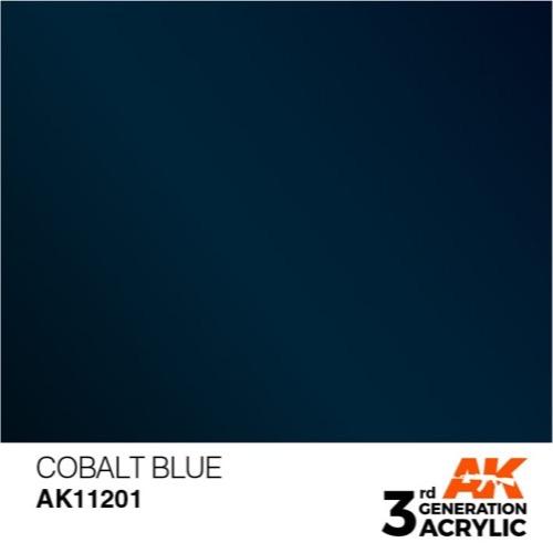 AK Interactive AK11201 Metallic Cobalt Blue Acrylic Paint 17ml (3rd Generation)