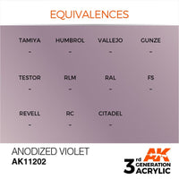 AK Interactive AK11202 Metallic Anodized Violet Acrylic Paint 17ml (3rd Generation)