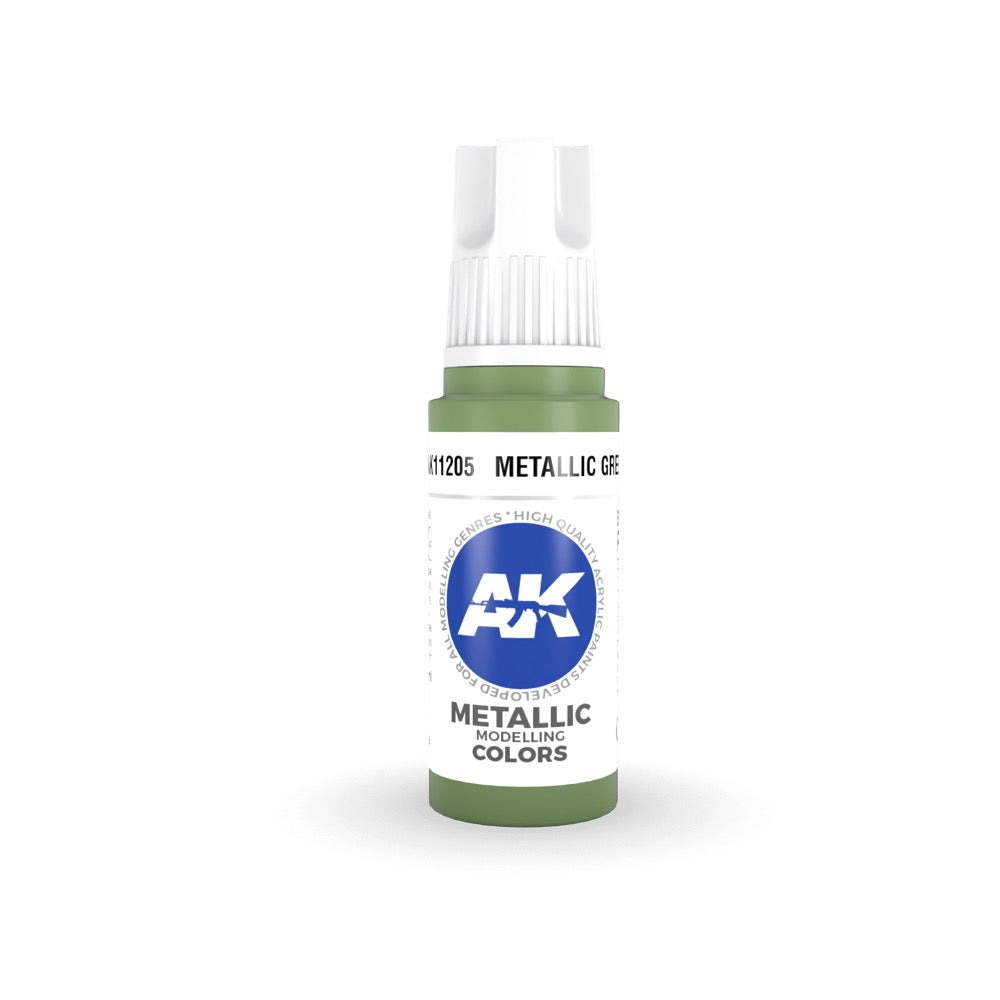 AK Interactive AK11205 Metallic Green Acrylic Paint 17ml (3rd Generation)