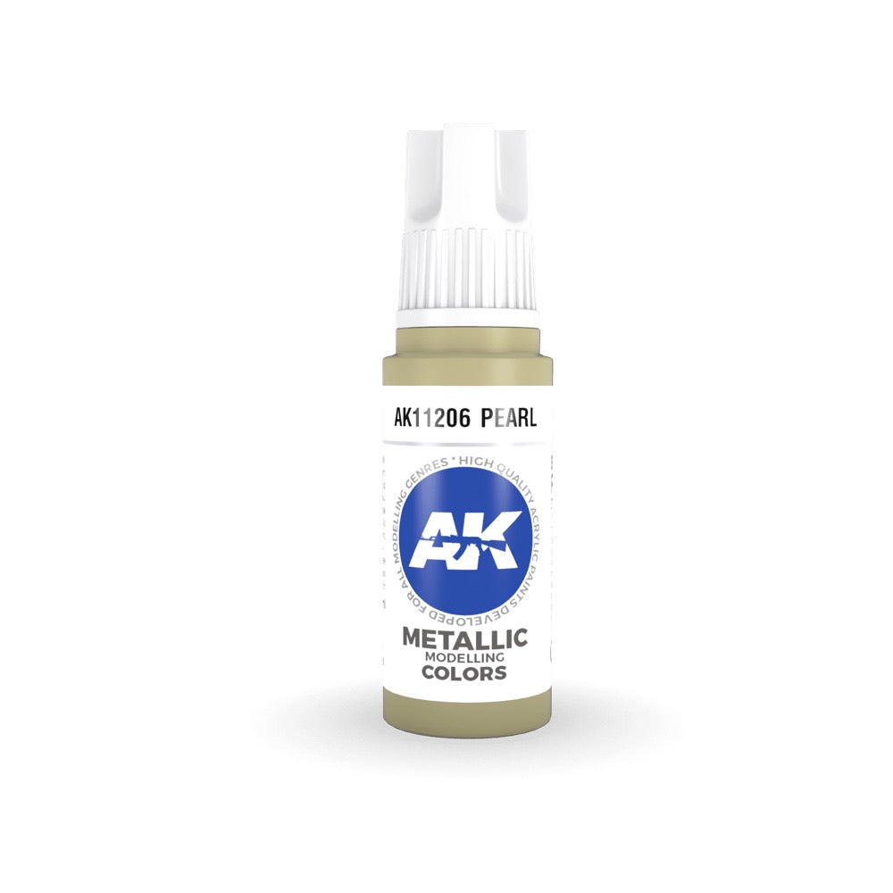 AK Interactive AK11206 Metallic Pearl Acrylic Paint 17ml (3rd Generation)