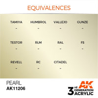 AK Interactive AK11206 Metallic Pearl Acrylic Paint 17ml (3rd Generation)