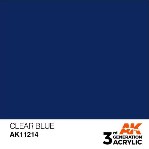 AK Interactive AK11214 Clear Blue Acrylic Paint 17ml (3rd Generation)