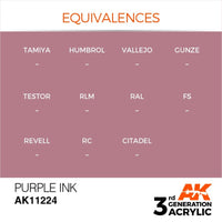 AK Interactive AK11224 Purple Ink 17ml (3rd Generation)