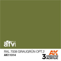 AK Interactive AK11314 AFV Series RAL 7008 Graugrun Opt.2 Acrylic Paint 17ml 3rd Generation