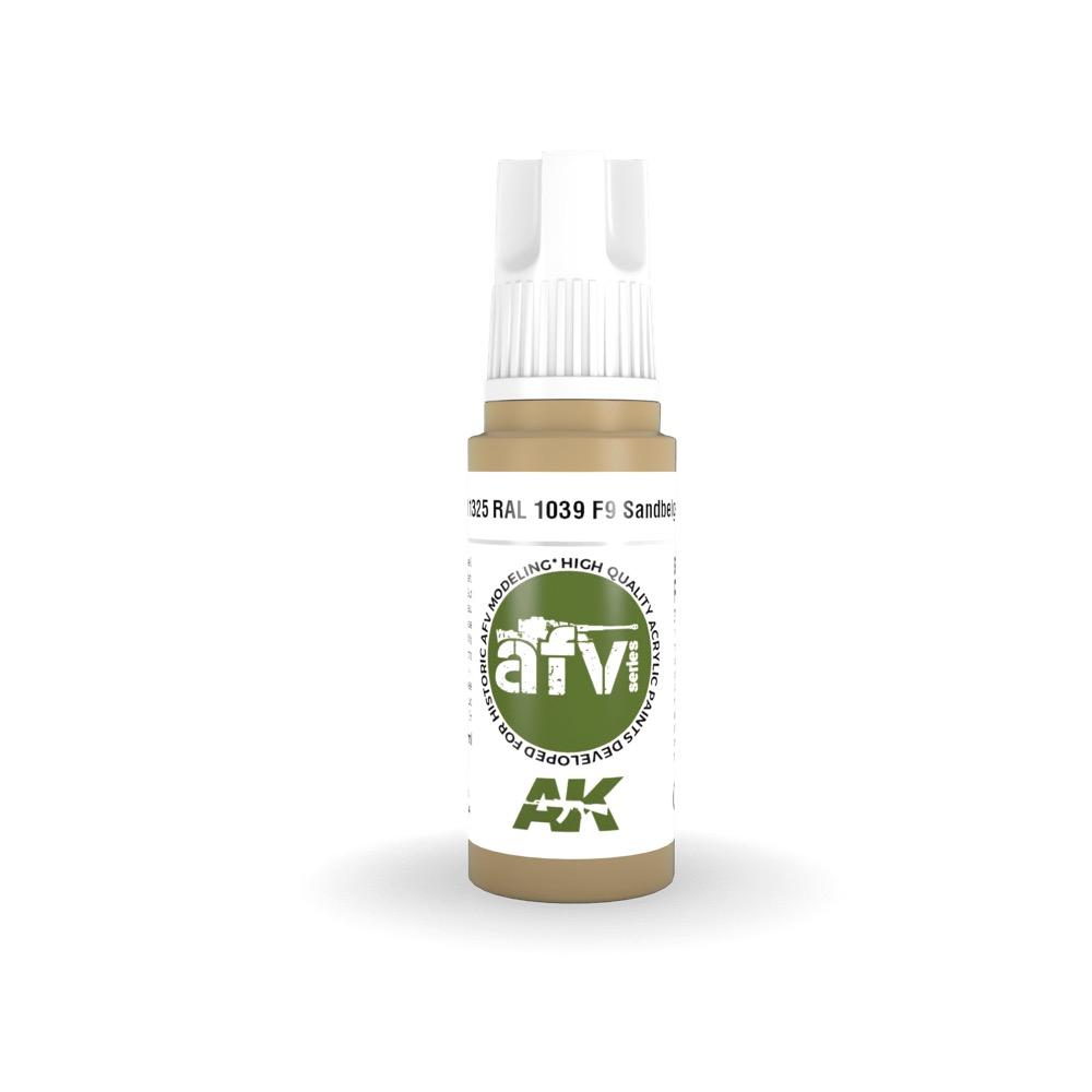 AK Interactive AK11325 RAL 1039 F9 Sandbeige Acrylic Paint 17ml 3rd Generation