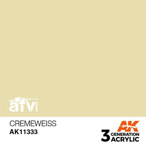 AK Interactive AK11333 AFV Series Cremeweiss Acrylic Paint 17ml 3rd Generation