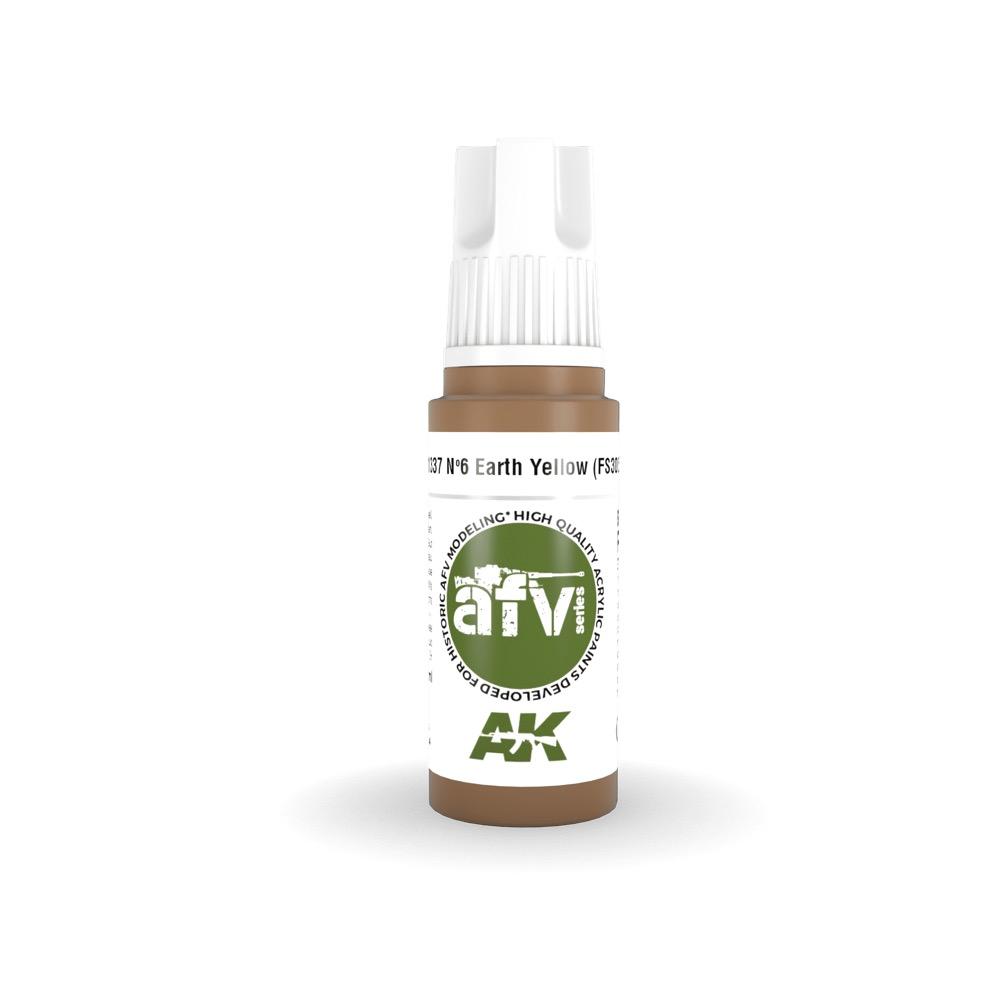 AK Interactive AK11337 No.6 Earth Yellow FS30257 Acrylic Paint 17ml 3rd Generation