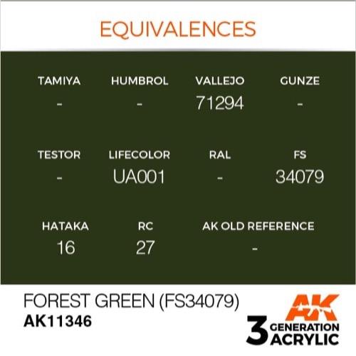 AK Interactive AK11346 AFV Series Forest Green FS34079 Acrylic Paint 17ml 3rd Generation