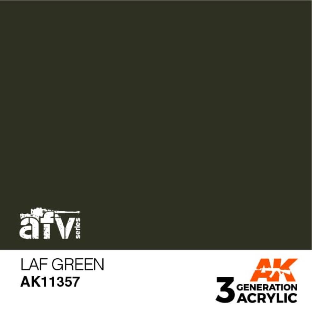 AK Interactive AK11357 AFV Series LAF Green Acrylic Paint 17ml 3rd Generation
