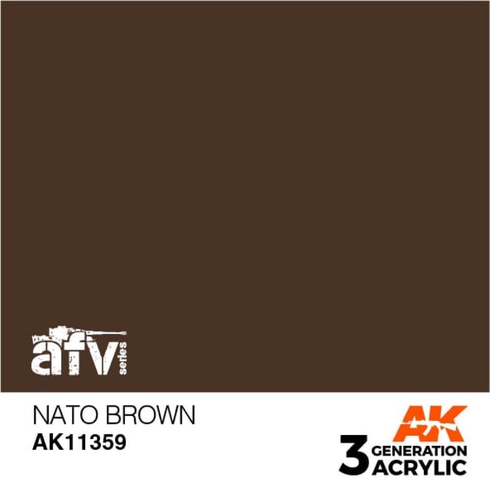 AK Interactive AK11359 NATO Brown Acrylic Paint 17ml 3rd Generation