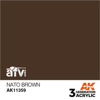 AK Interactive AK11359 NATO Brown Acrylic Paint 17ml 3rd Generation