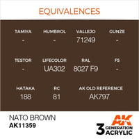 AK Interactive AK11359 NATO Brown Acrylic Paint 17ml 3rd Generation