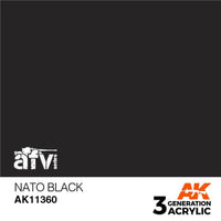 AK Interactive AK11360 AFV Series NATO Black Acrylic Paint 17ml 3rd Generation