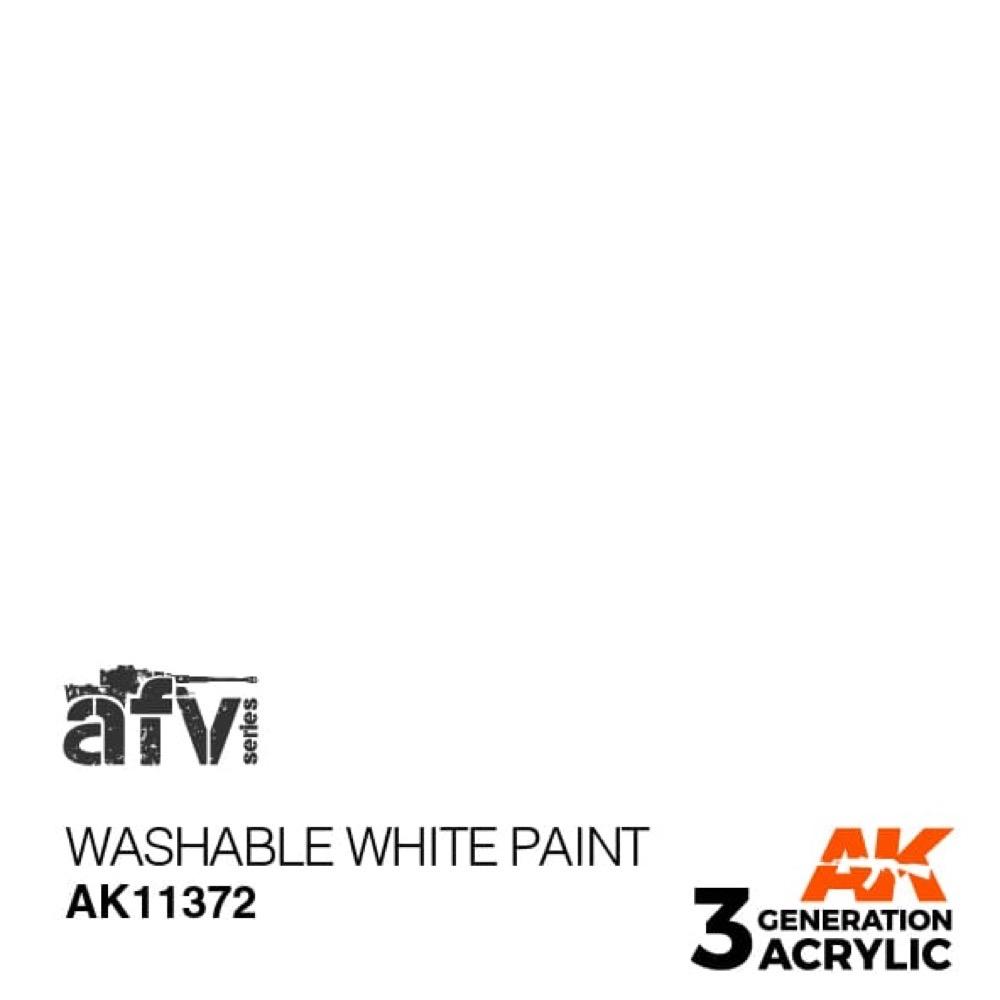 AK Interactive AK11372 Washable White Paint Acrylic Paint 17ml 3rd Generation