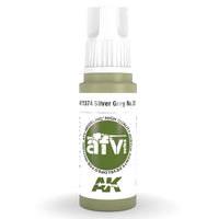 AK Interactive AK11374 AFV Series Silver Grey No.28 Acrylic Paint 17ml 3rd Generation