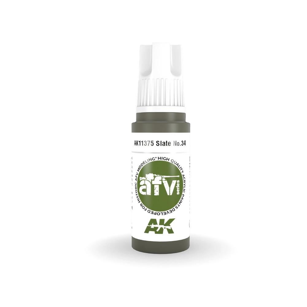 AK Interactive AK11375 Slate No.34 Acrylic Paint 17ml 3rd Generation