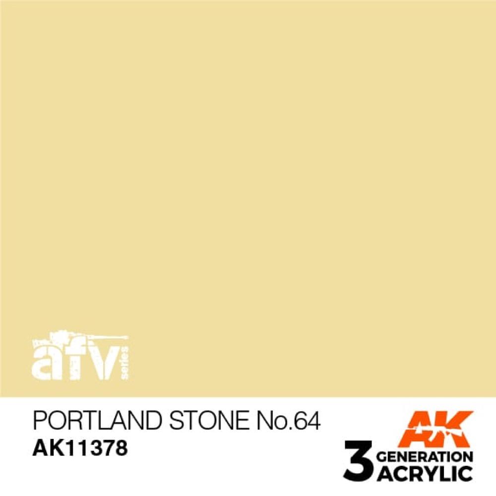 AK Interactive AK11378 AFV Series Portland Stone No.64 Acrylic Paint 17ml 3rd Generation