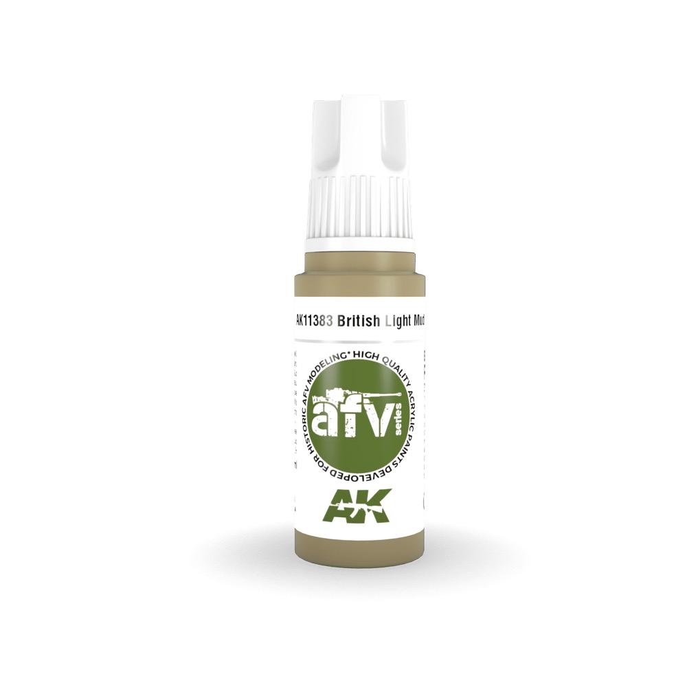 AK Interactive AK11383 British Light Mud Acrylic Paint 17ml 3rd Generation